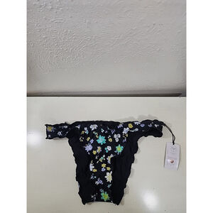 Shade & Shore Floral Ruffled Bikini Bottom Size 8-10 NWT
